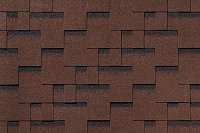 Гибкая черепица Премиум Модерн Коричневый с оттенением