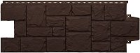 Фасадная панель Крупный камень Шоколадный