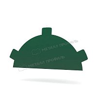 Заглушка конька простая Norman 0,5 мм Ral 6005
